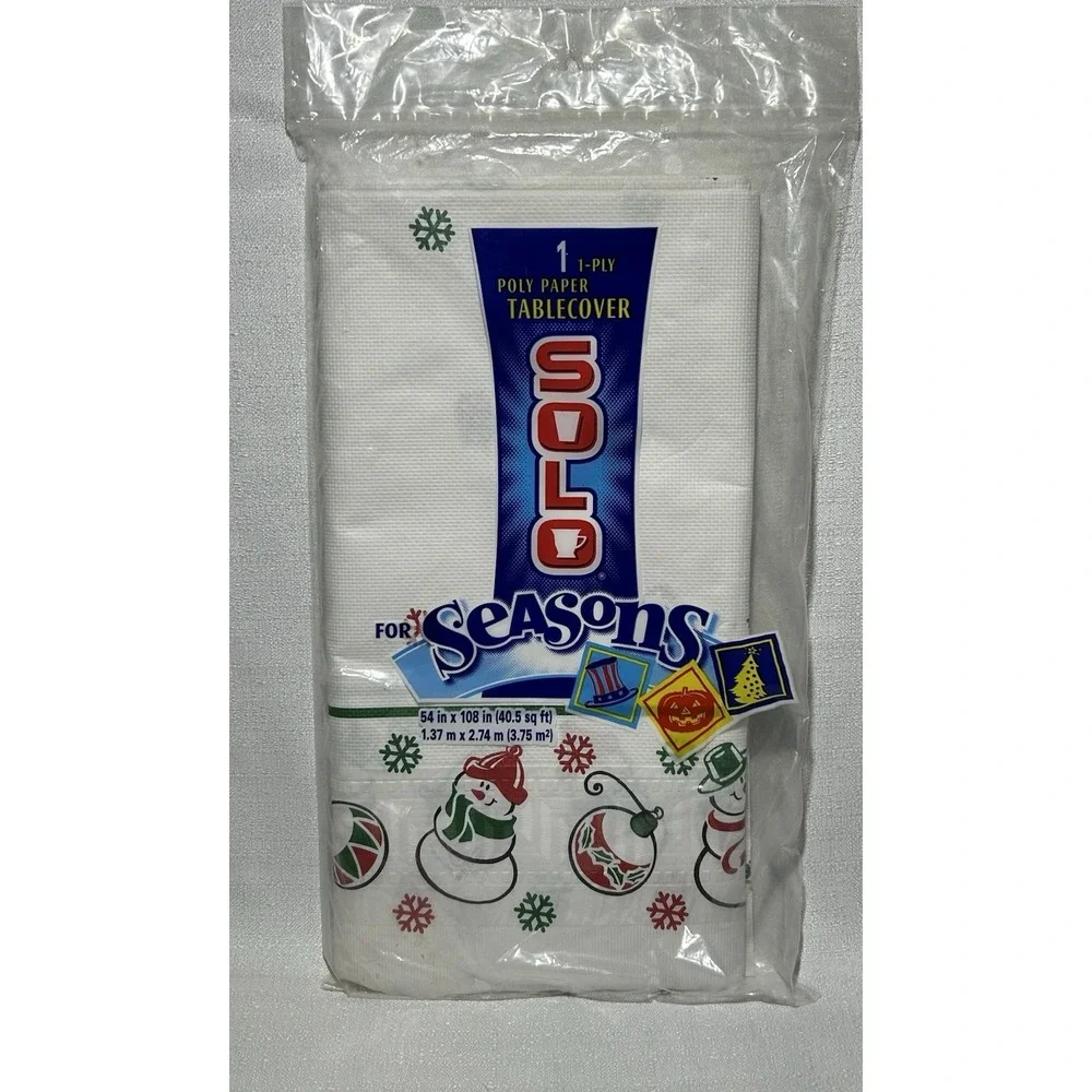 Vintage Solo For‎ Seasons Poly Paper Tablecover 54